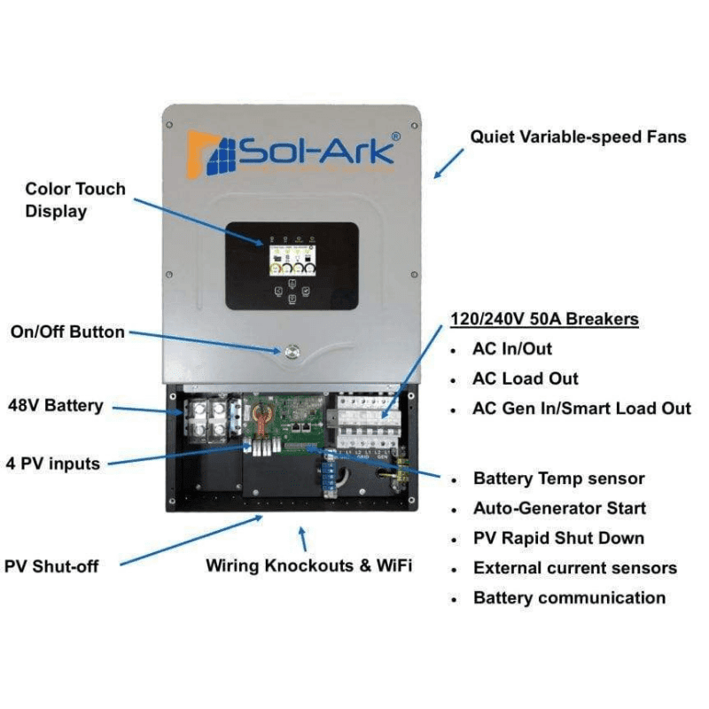 We provide *[Open Box]* Sol-Ark 12K 120/240/208V 48V [All-In-One] Pre-Wired  Hybrid Solar Inverter  10-Year Warranty Open Box to our customers who are  valued at a reasonable cost, with a high level